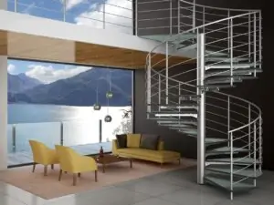 ساخت پله استیل-پله گرد استیل