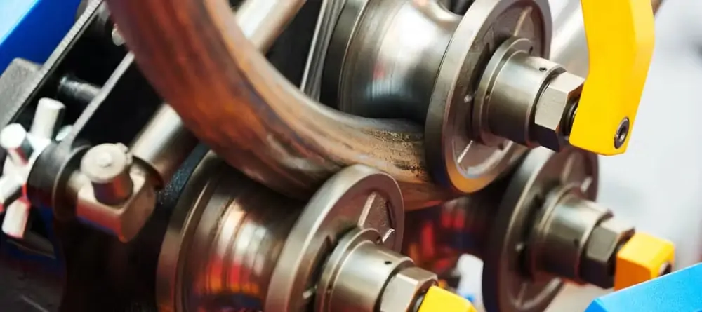 خمکاری لوله با سه غلتک