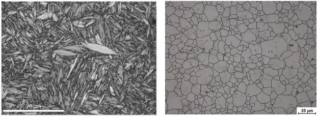 ریز ساختار استیل آستنیتی و استیل مارتنزیتی