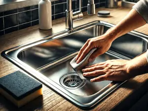 تمیز کردن سینک استیل