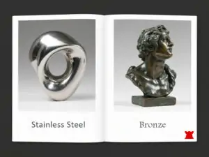 تفاوت مفرغ و استیل-تشخیص مفرغ-آلیاژ مفرغ-تفاوت بین ورق استیل و ورق مفرغ